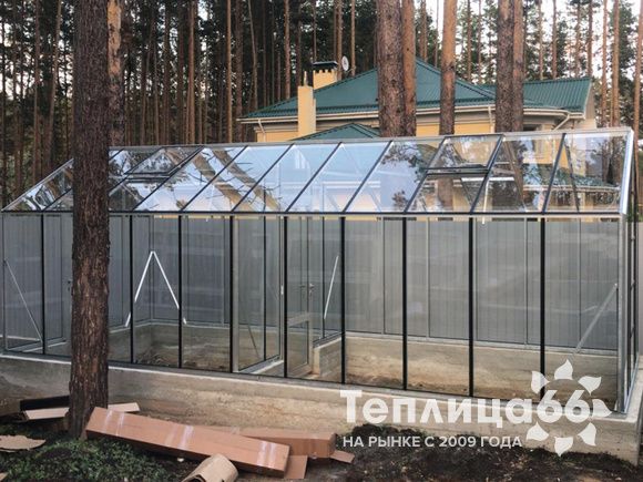 Теплица botanik standard под стекло, ширина 2,8 м